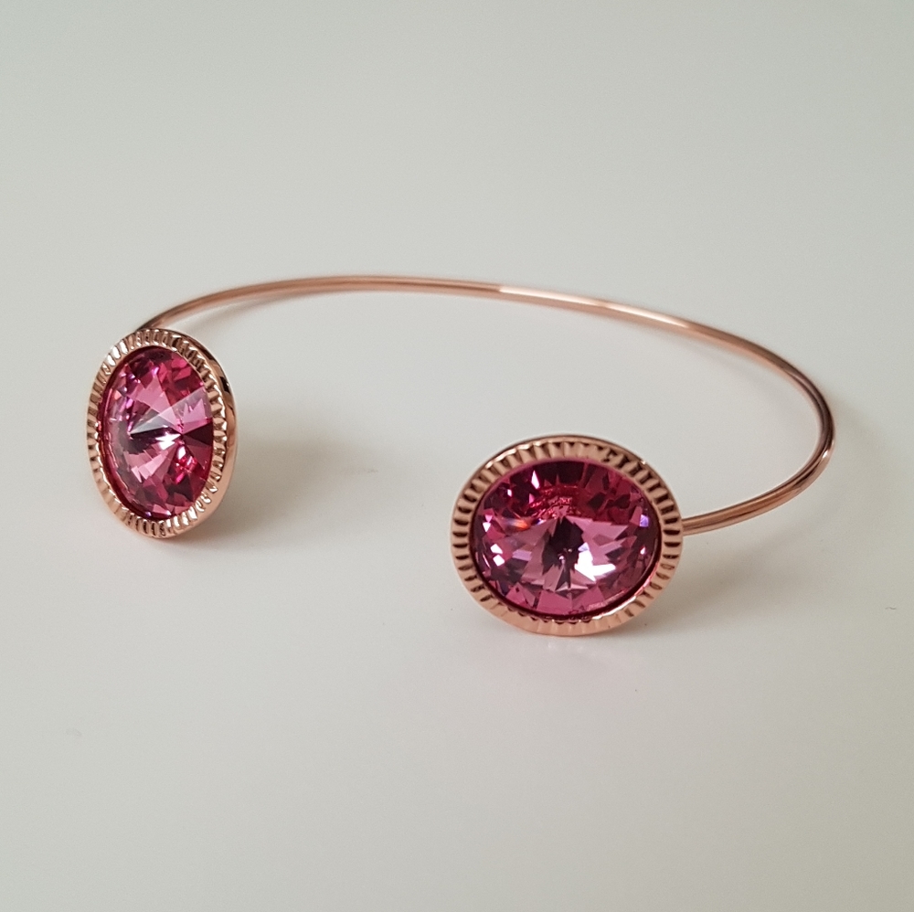 Ted Baker Rose Gold Revenna Rivoli Crystal Cuff - Picture 2 of 5